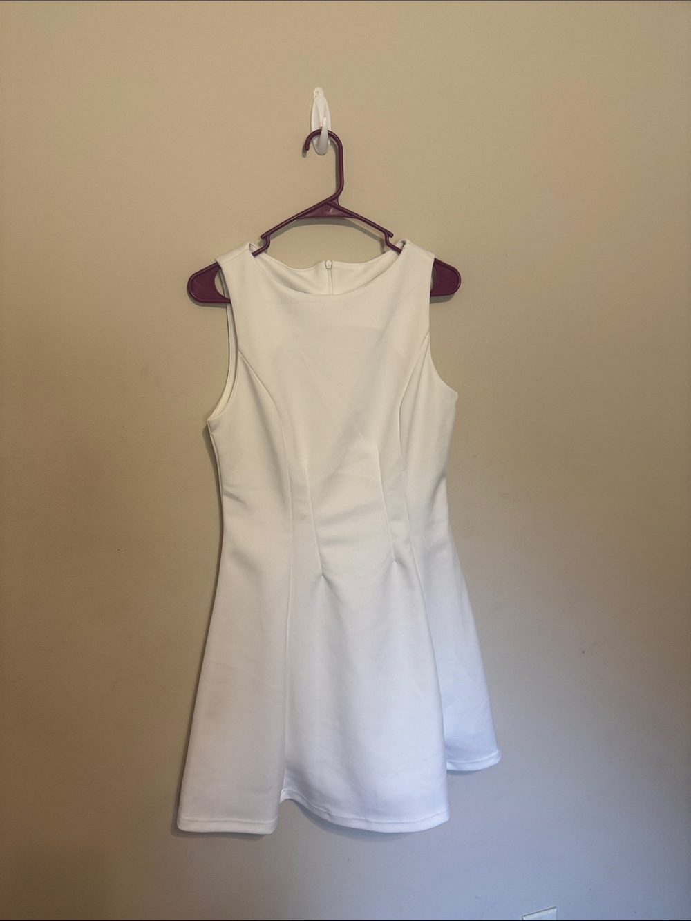 SHEIN White Sleeveless Fit-and-Flare Mini Dress